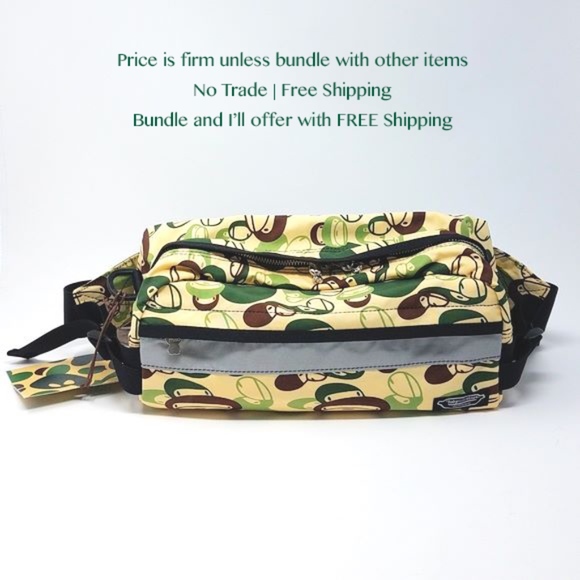 Bape Handbags - Authentic Camo waist/ shoulder baby Milo bag